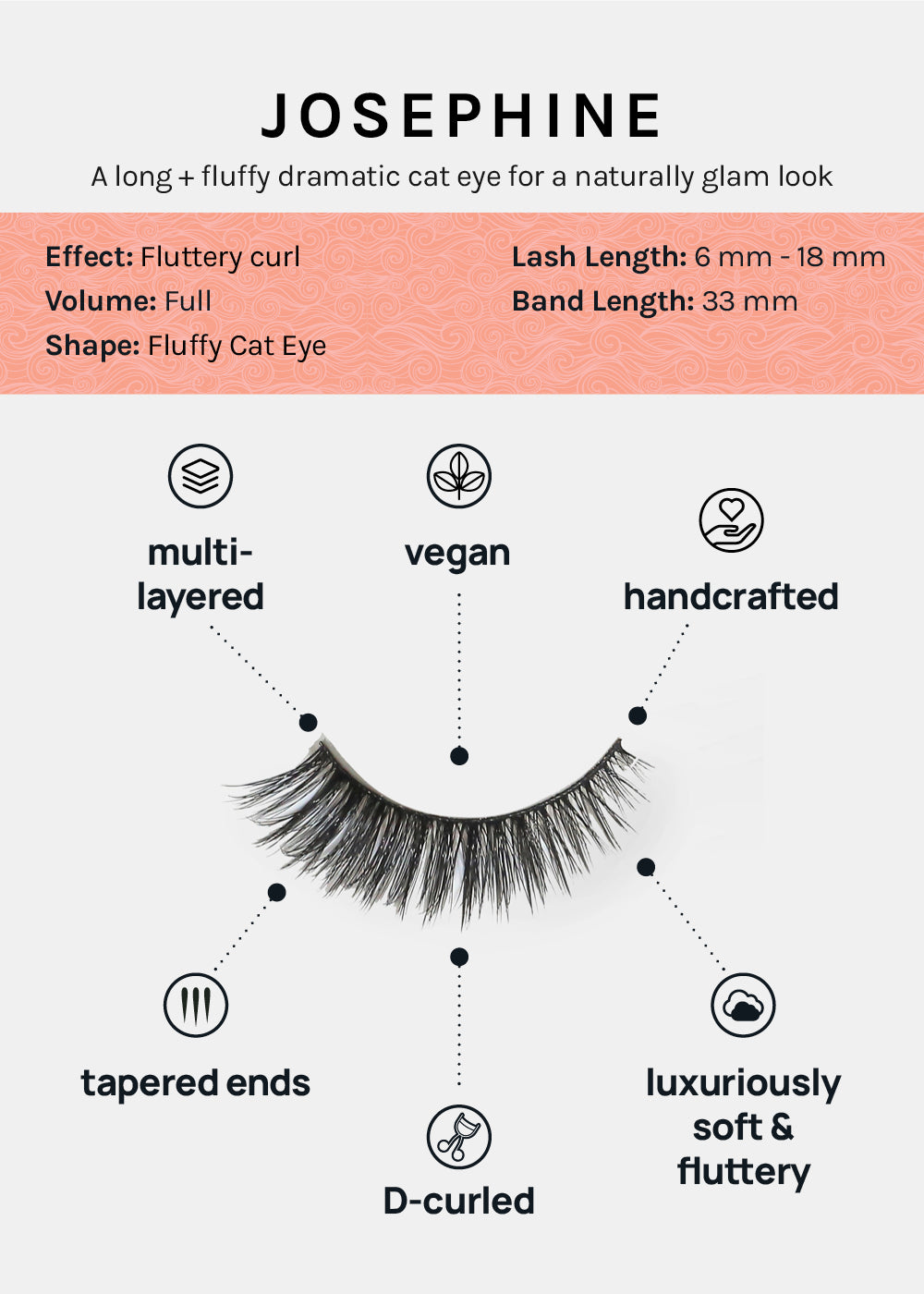 D-LUX Curl Premium Faux Mink Lashes - Josephine