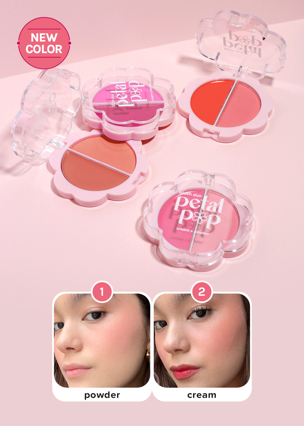 AOA Petal Pop Blush Duo Cream + Powder