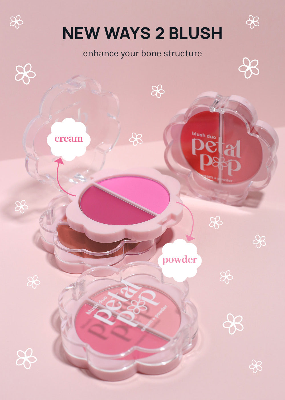 AOA Petal Pop Blush Duo Cream + Powder