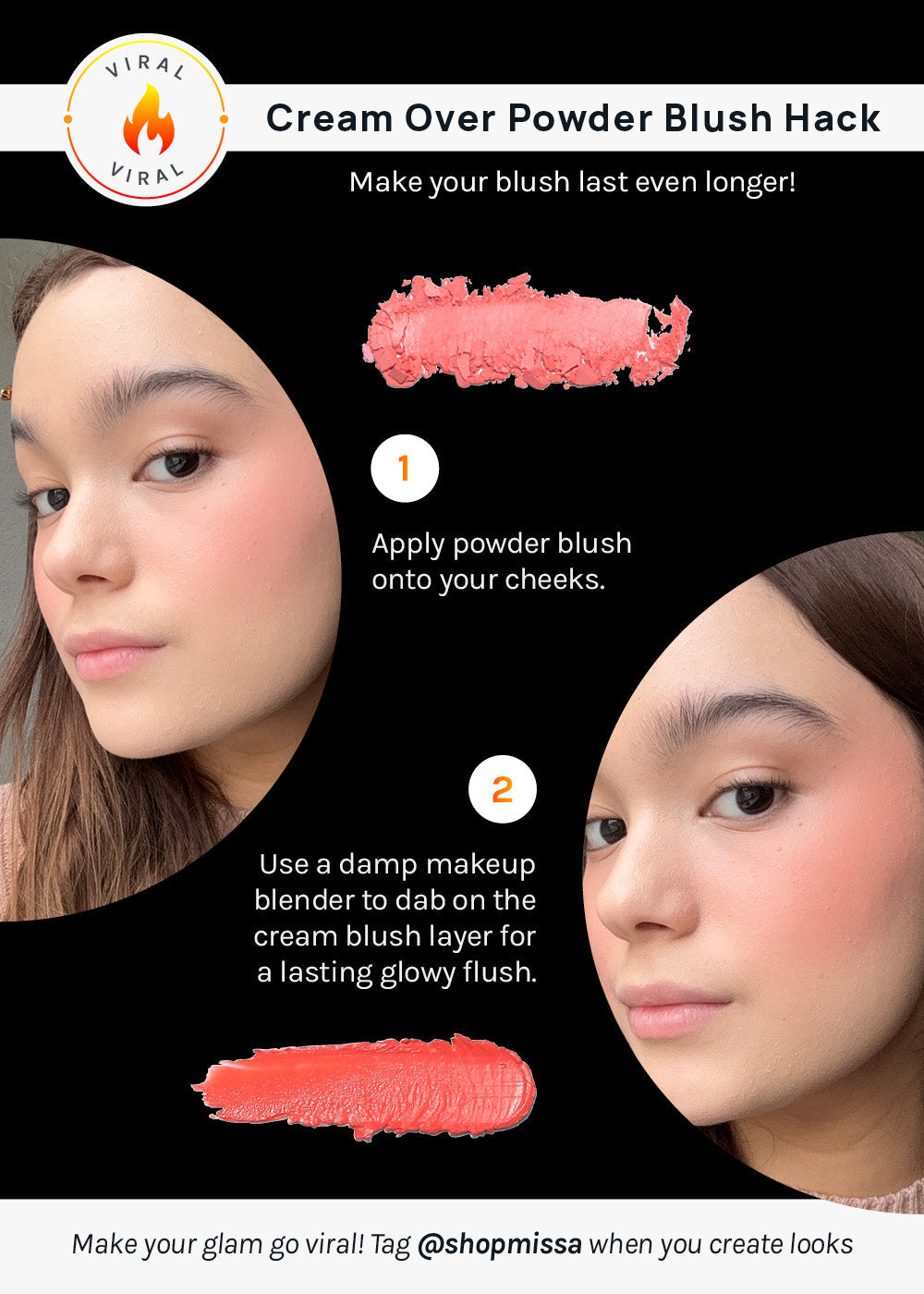 AOA Petal Pop Blush Duo Cream + Powder