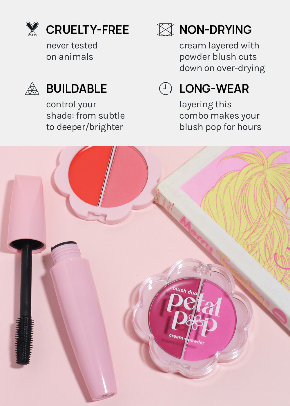 AOA Petal Pop Blush Duo Cream + Powder
