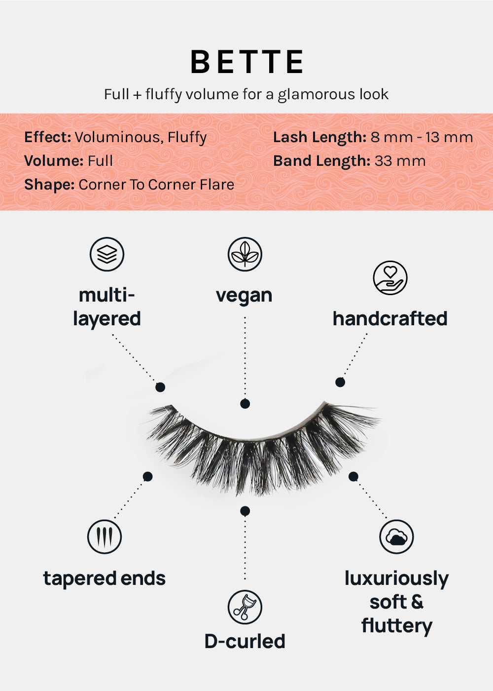 D-LUX Curl Premium Faux Mink Lashes - Bette