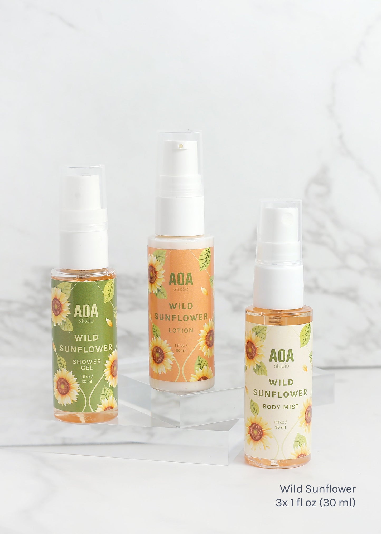 AOA Lotion, Shower Gel & Body Mist - Wild Sunflower