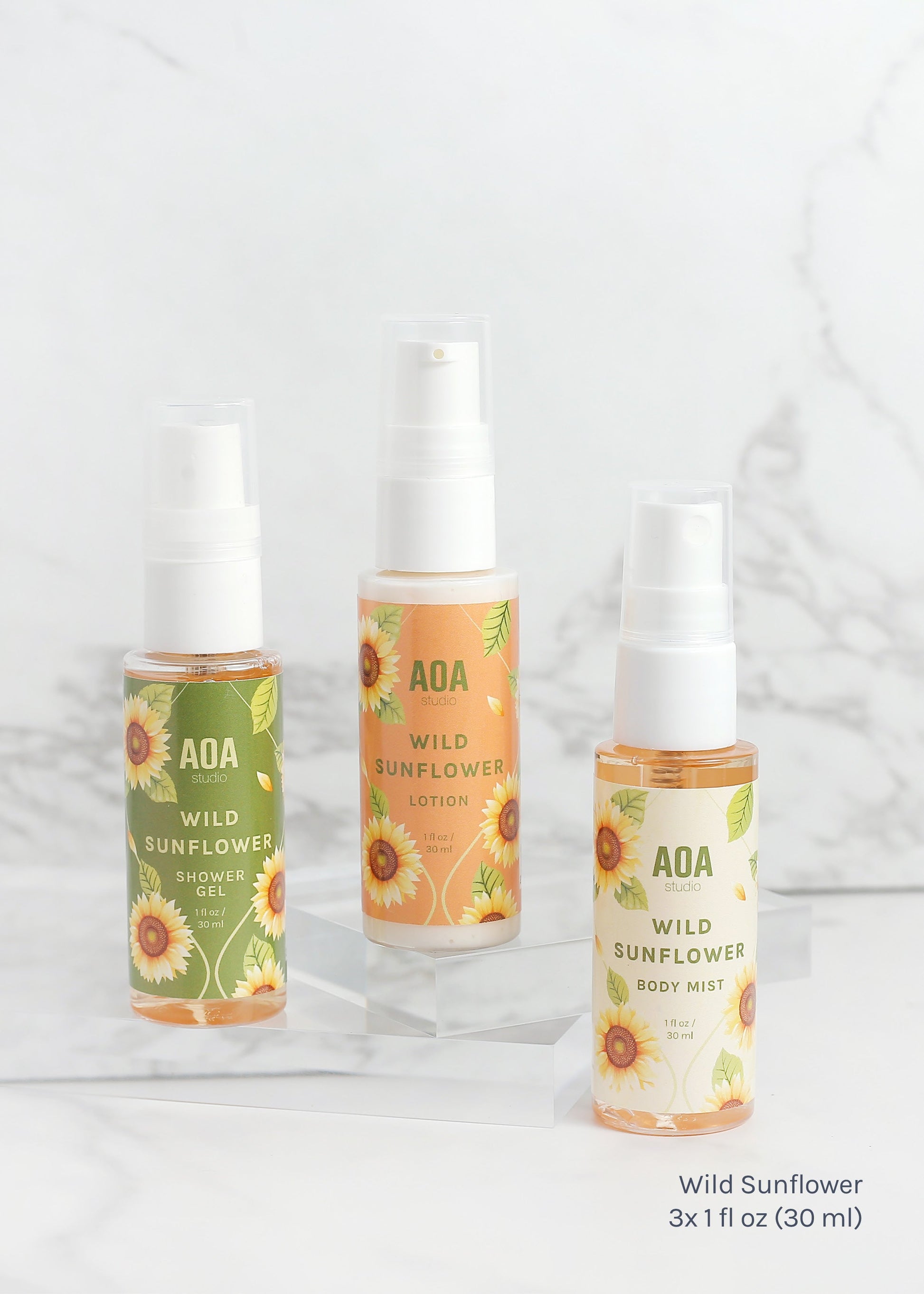 AOA Lotion, Shower Gel & Body Mist - Wild Sunflower