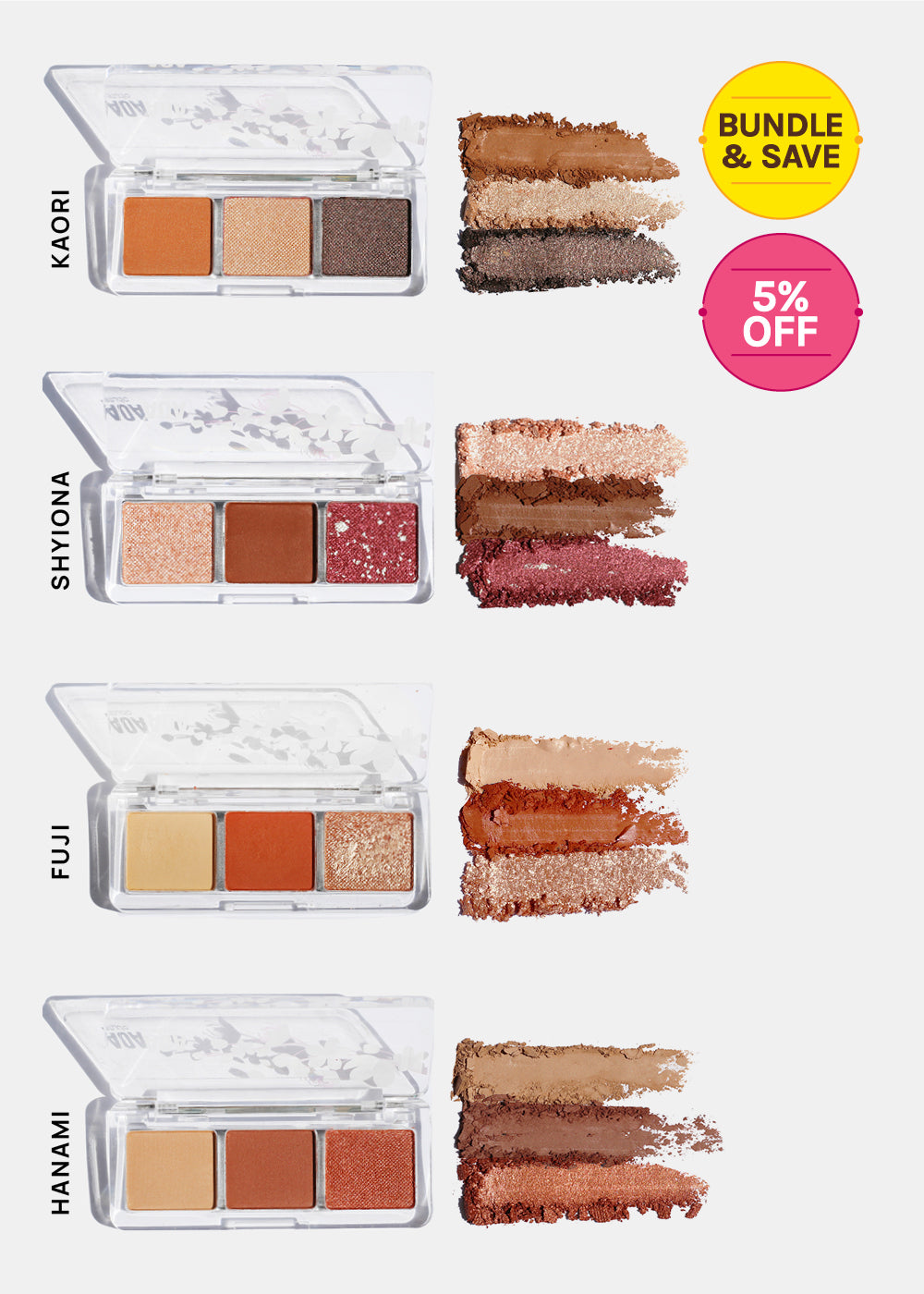 AOA Cherry Blossom 3-Color Eyeshadow Palettes