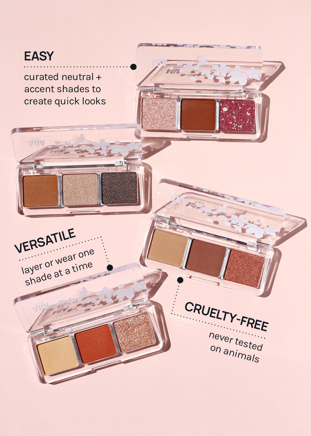 AOA Cherry Blossom 3-Color Eyeshadow Palettes