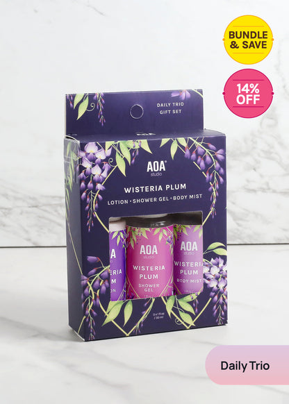 AOA Lotion, Shower Gel & Body Mist - Wisteria Plum