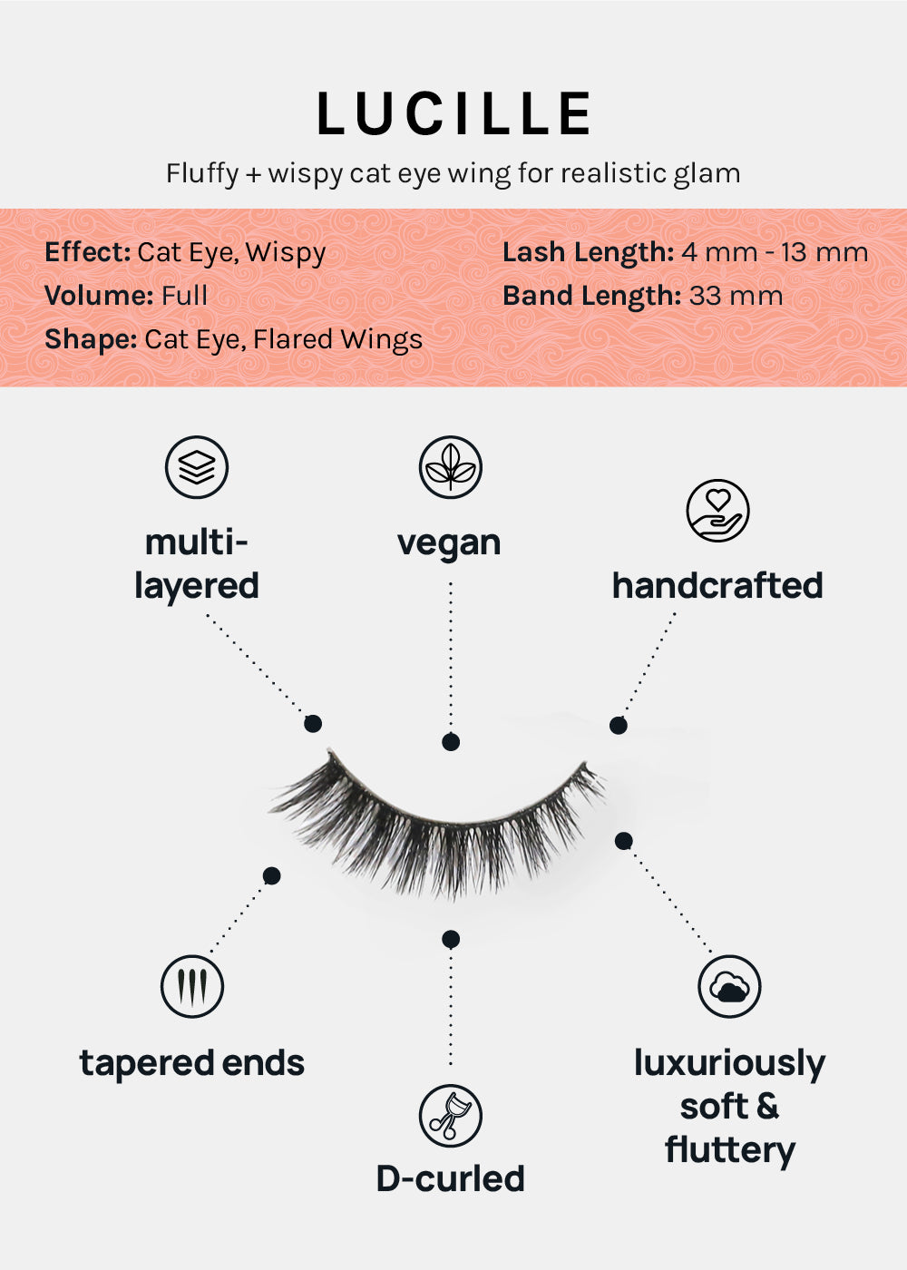 D-LUX Curl Premium Faux Mink Lashes - Lucille
