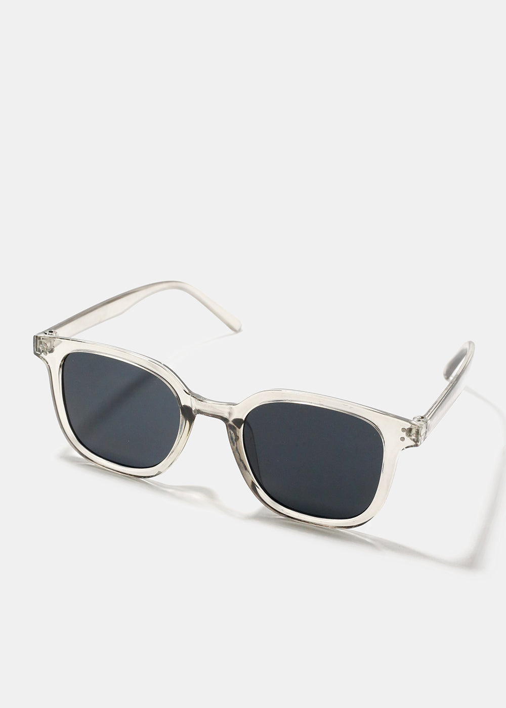 Square Grey Transparent Rims Shades