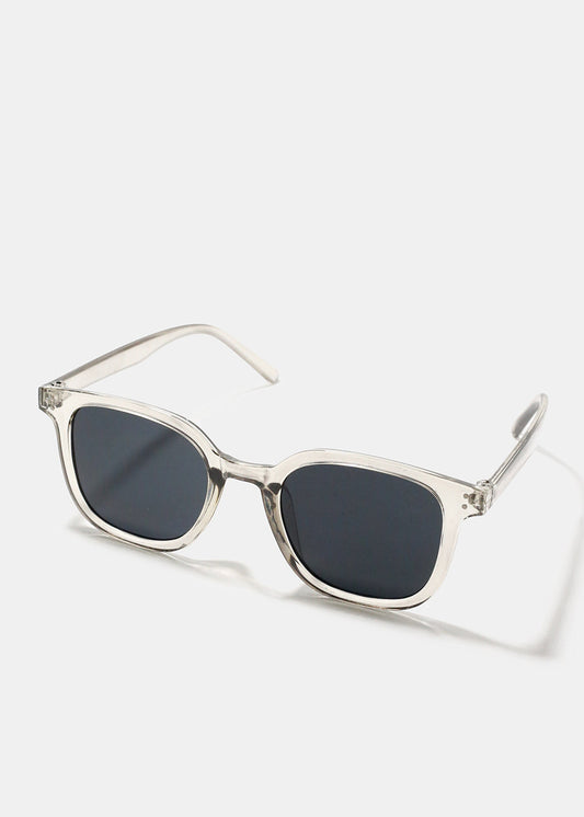 Square Grey Transparent Rims Shades