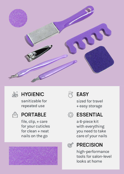 AOA Studio Pedicure Tool Set with Metal Foot File