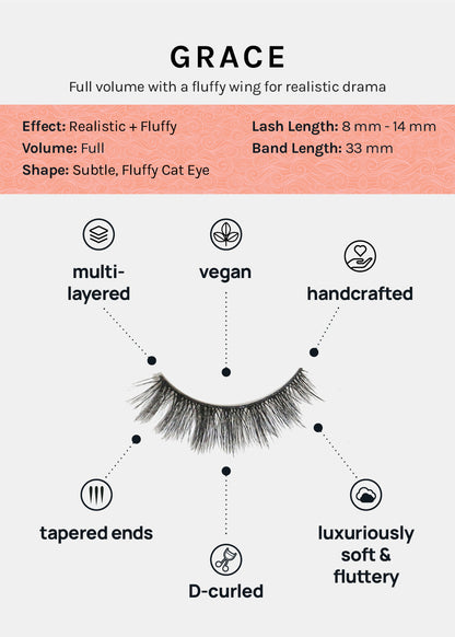 D-LUX Curl Premium Faux Mink Lashes - Grace