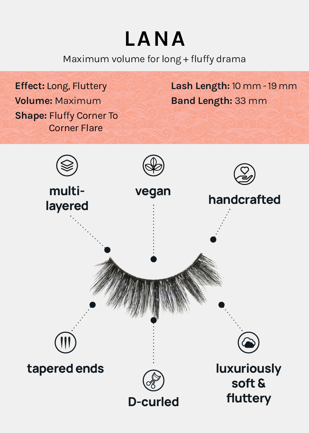 D-LUX Curl Premium Faux Mink Lashes - Lana