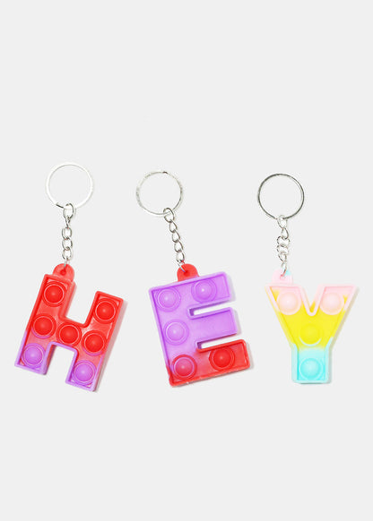 Alphabet Push Pop Keychain