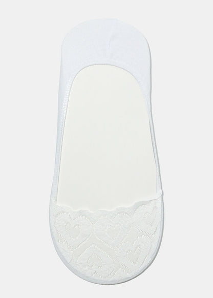 Heart Lace No-Show Socks