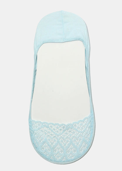Heart Lace No Show Socks