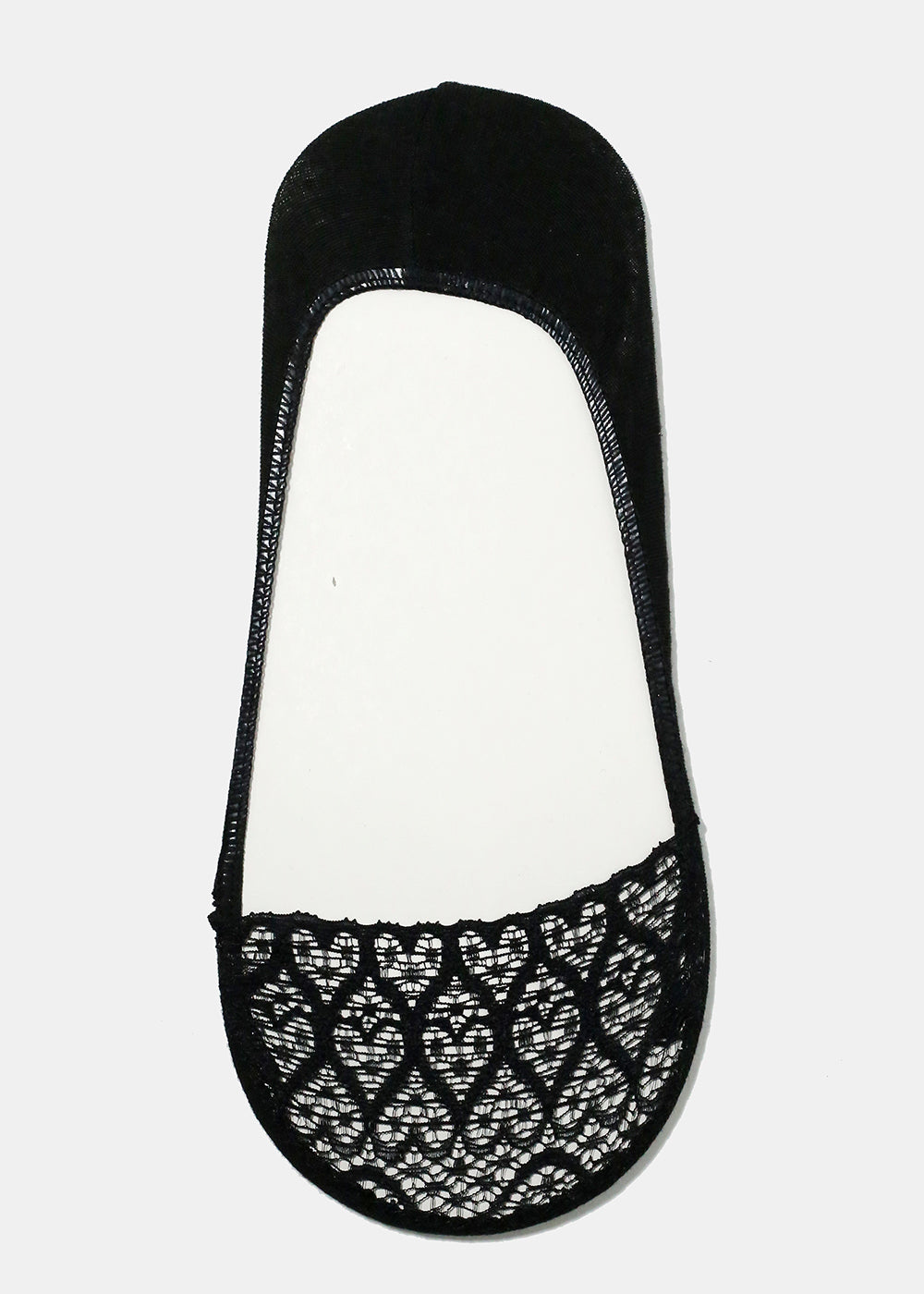 Heart Lace No Show Socks