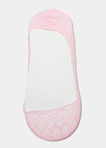 Heart Lace No Show Socks