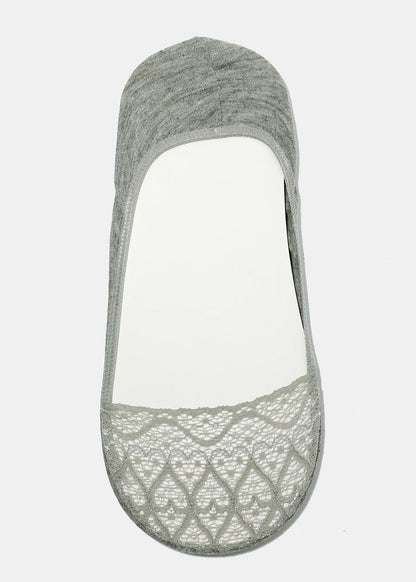 Heart Lace No Show Socks