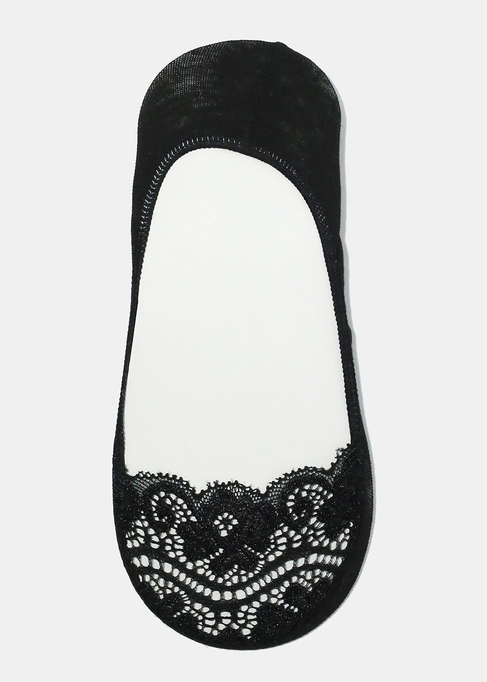 Lace Trim No Show Socks
