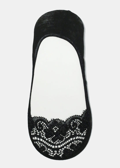 Lace Trim No Show Socks