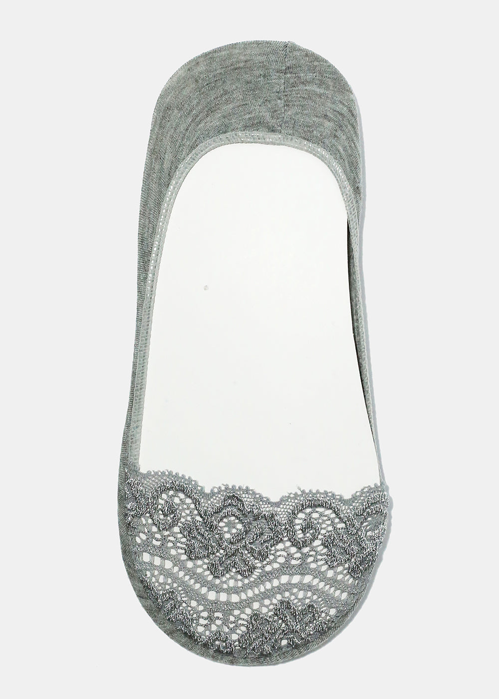 Lace Trim No Show Socks