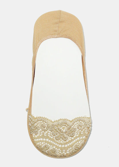 Lace Trim No Show Socks