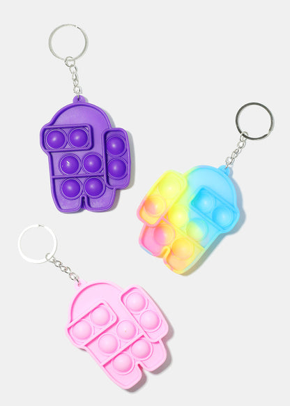 Robot Push Pop Keychain