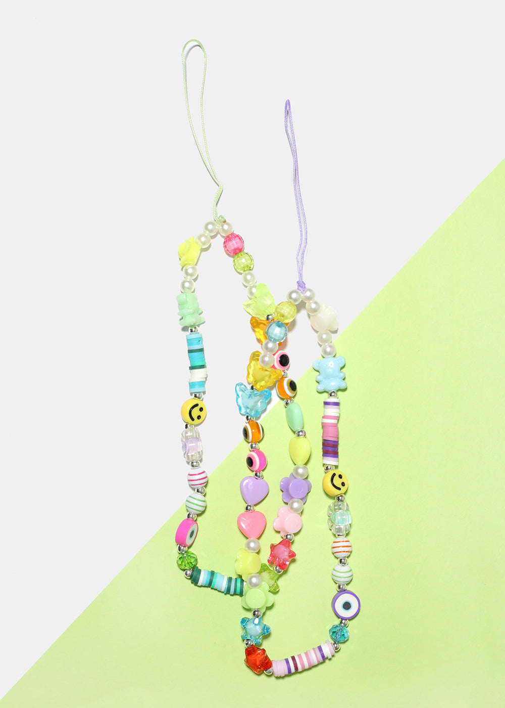 Cute Smiley Beaded Cellphone Accessory