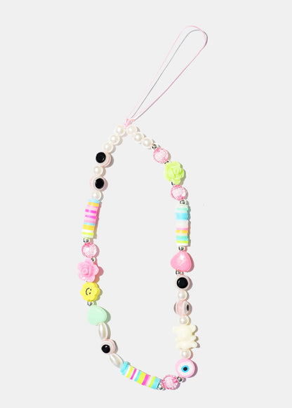Beaded Cellphone Strap Keychain