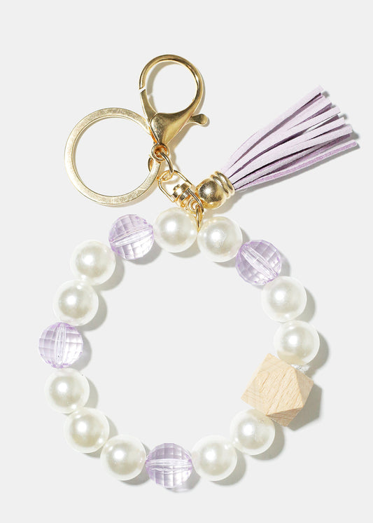 Pearl & Tassel Wrist Keychain