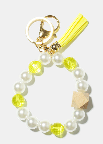 Pearl & Tassel Wrist Keychain