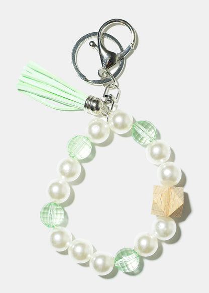 Pearl & Tassel Wrist Keychain