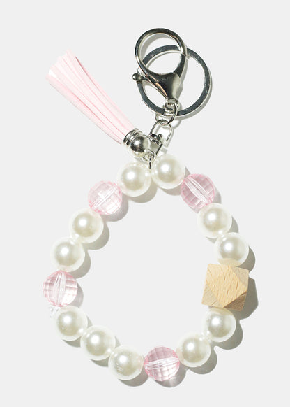 Pearl & Tassel Wrist Keychain