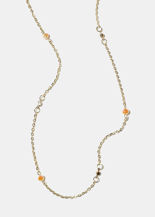 Two-Toned Bead Belly Chain