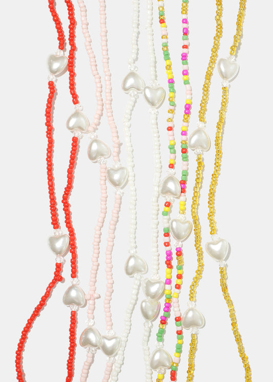 Heart Shape Pearl Bead Waist Chain
