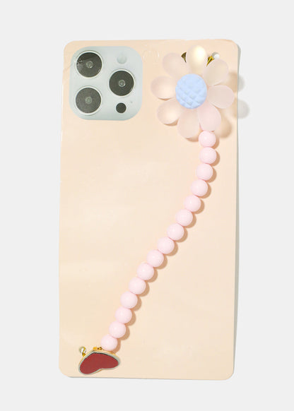 Flower & Bead Phone Strap