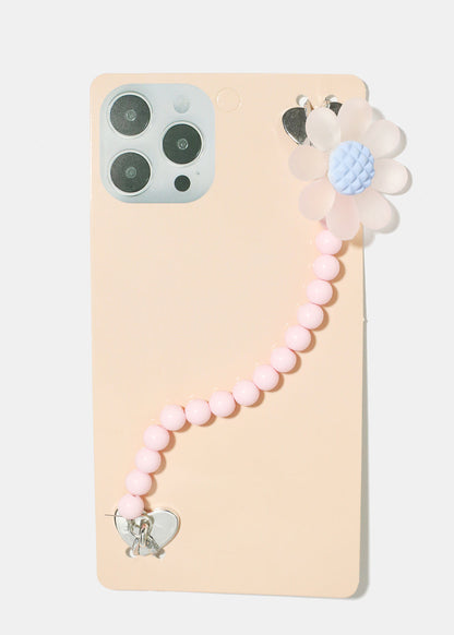 Flower & Bead Phone Strap