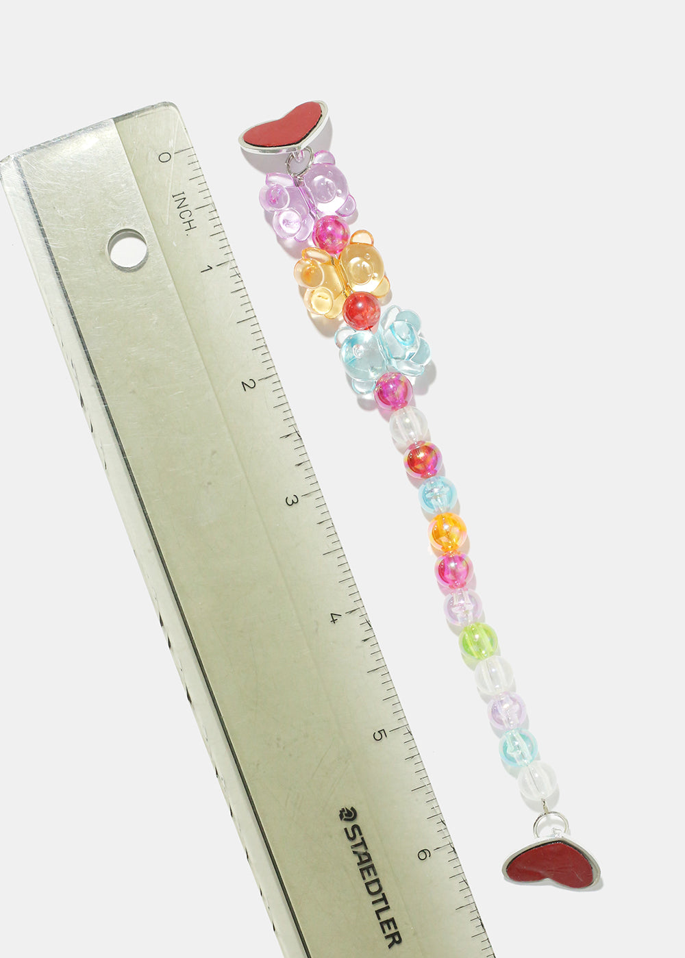 Colorful Bead & Bear Phone Strap