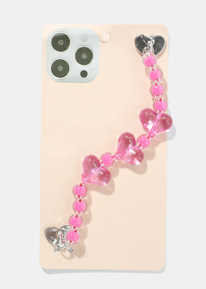 Heart Bead Phone Strap