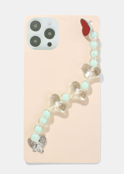 Heart Bead Phone Strap