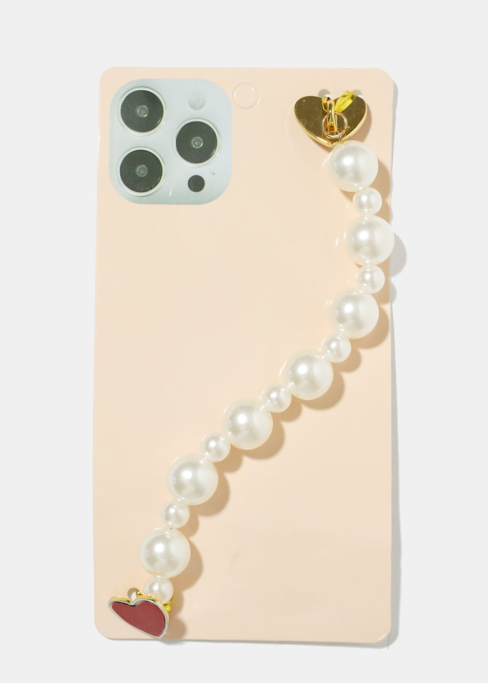 Pearl Heart Phone Strap
