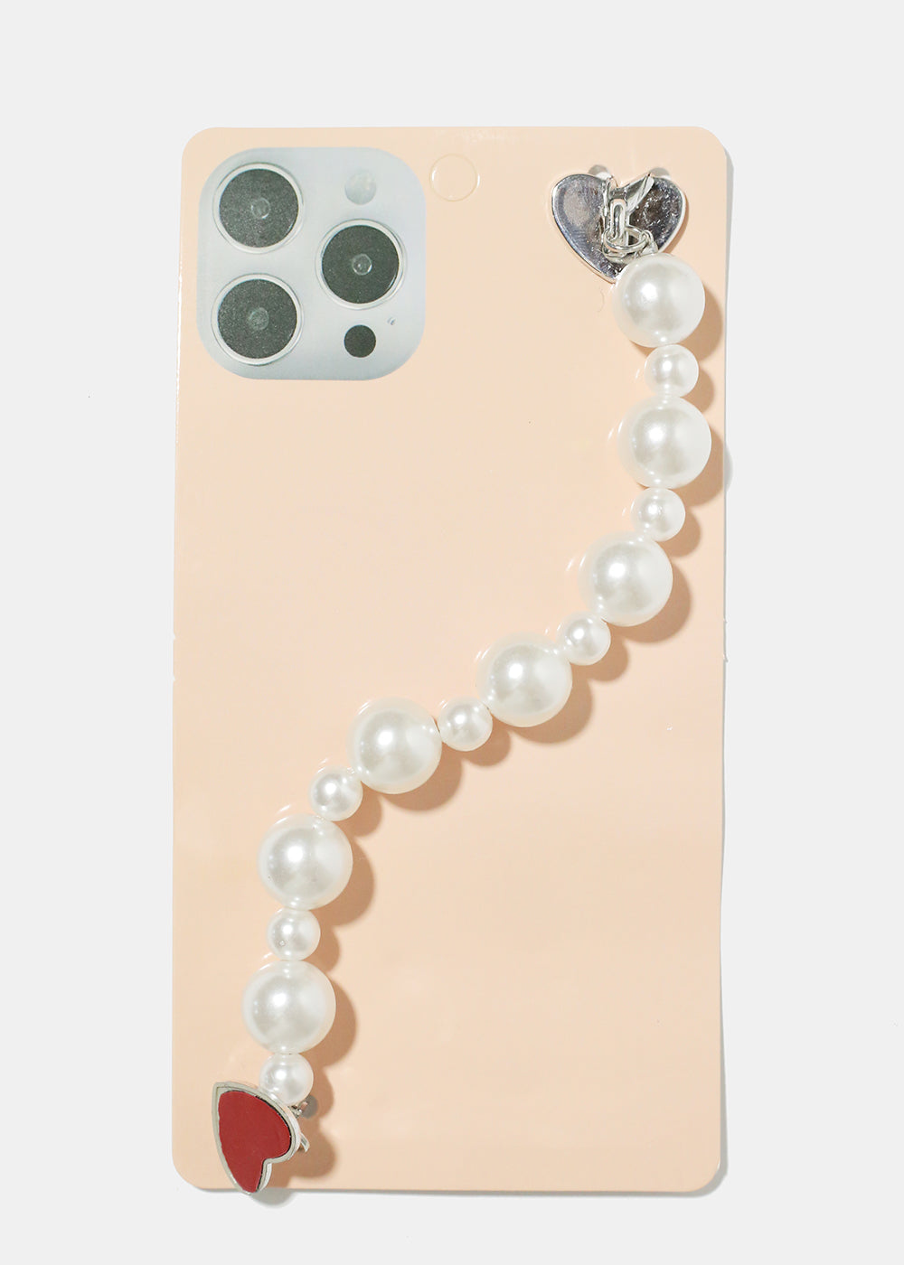 Pearl Heart Phone Strap