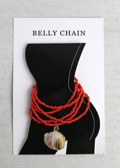 Seashell Charm Beaded Waist Chain