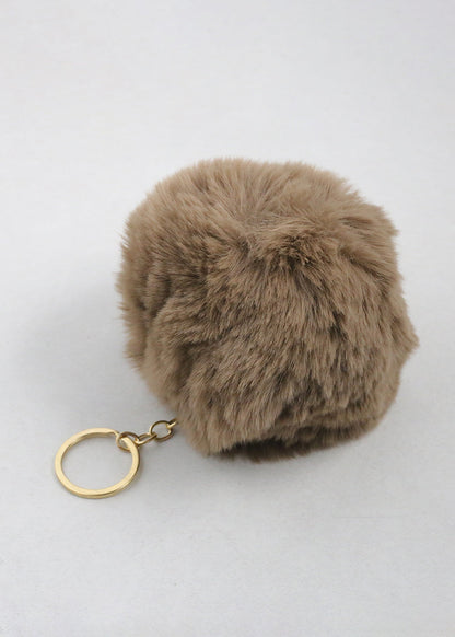Fuzzy Pom Pom Keychain