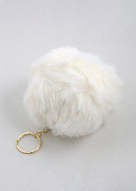 Fuzzy Pom Pom Keychain