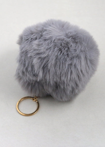 Fuzzy Pom Pom Keychain