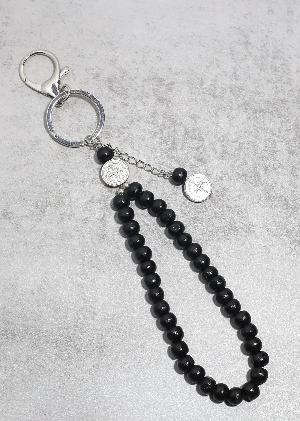 Wooden Rosary Keychain