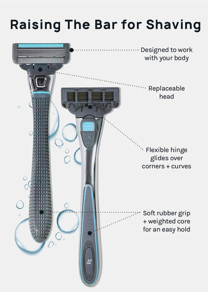 A2 Men's 6-Blade Razor Starter Kit