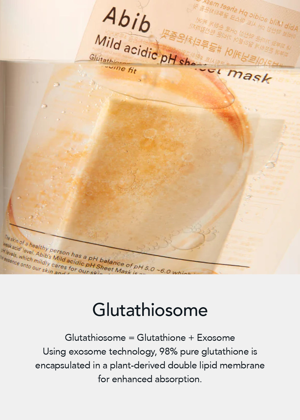 Abib Mild Acidic pH Sheet Mask Glutathiosome Fit